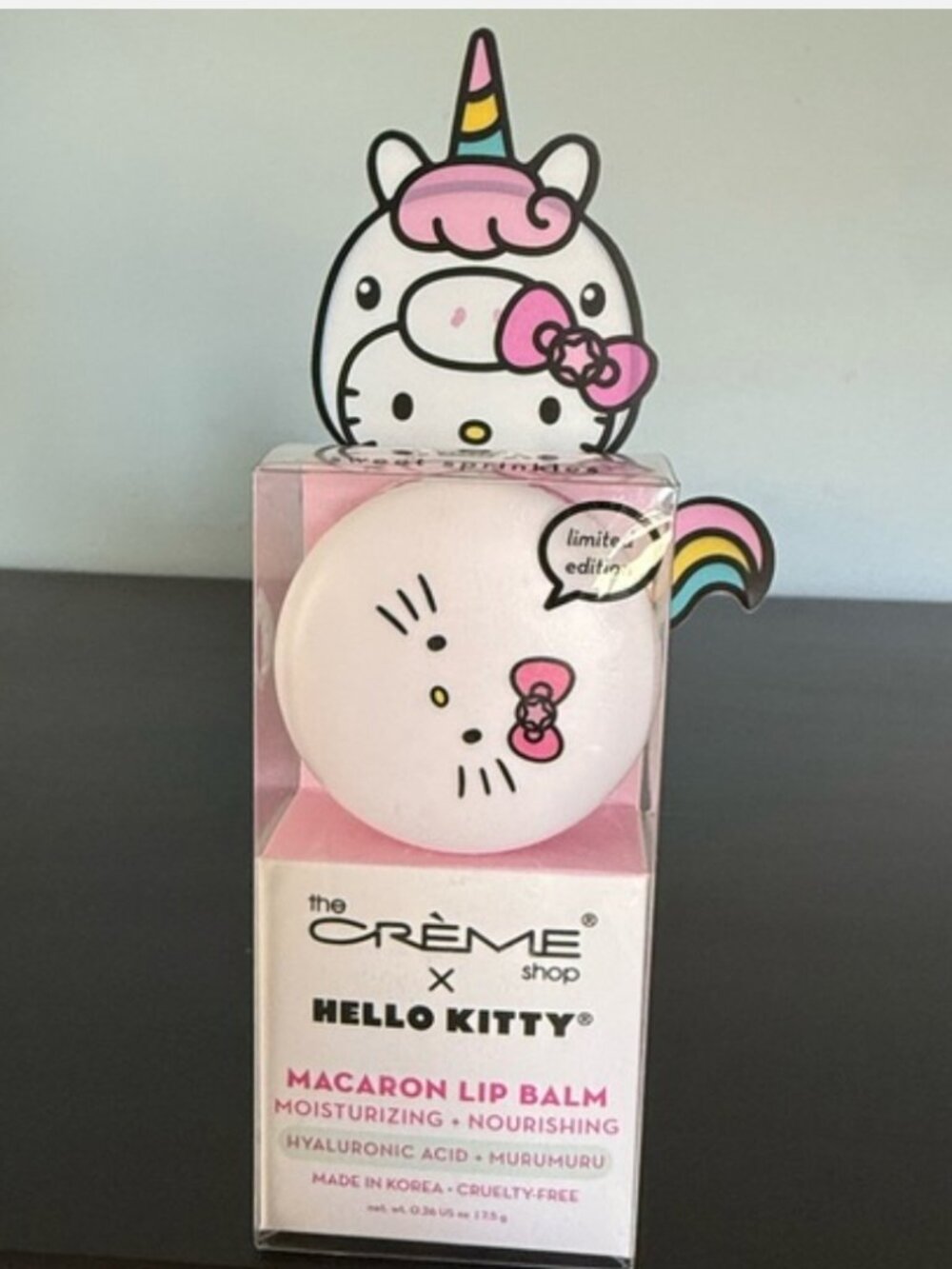 The Creme Shop x Hello Kitty Macaron Lip Balm, White Chocolate